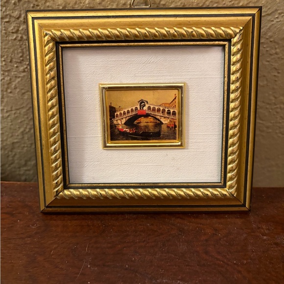 Vintage Italian 23k Gold Leaf Foil Chromolithographs Set of 2 - Picture 2 of 8